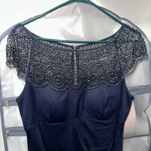 Navy long dress from David’s Bridal. Size 12.